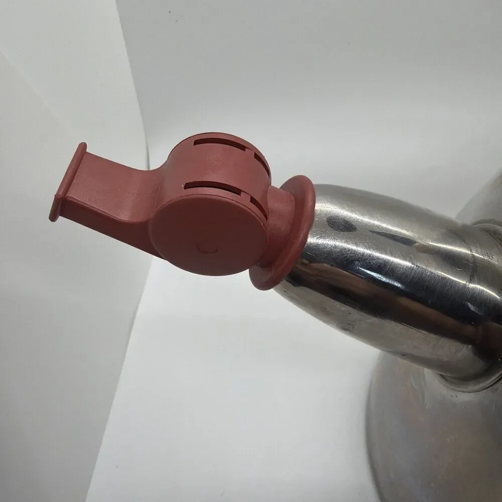 Vintage Tea Kettle Michael Graves Design EGG Handle Red Whistle Stainless-signed